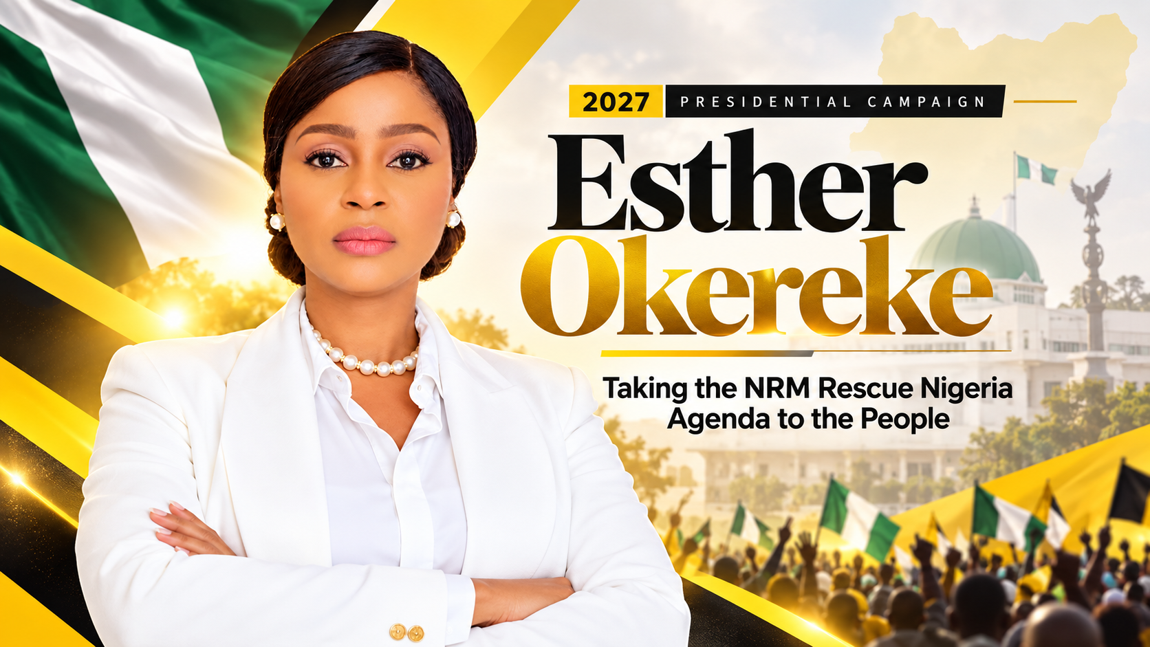 Esther Okereke Takes NRM’s Rescue Nigeria Agenda to Nigerians Ahead of 2027 Presidential Election